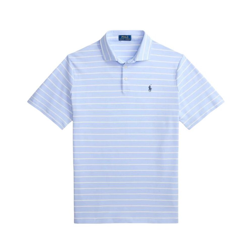 Polo Ralph Lauren Mens Classic Fit Striped Soft Cotton Polo Shirt L Blue/White